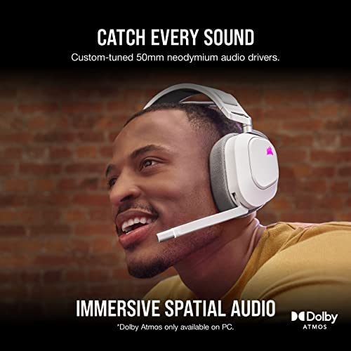 CORSAIR HS80 RGB WIRELESS Multiplatform Gaming Headset Dolby Atmos