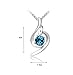 KATGI Fashion Lucky Angel Beautiful Crystal Pendant Necklace (ROYAL BLUE)