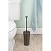 iDesign York Metal Toilet Bowl Brush and Holder for Bathroom Storage - Bronze
