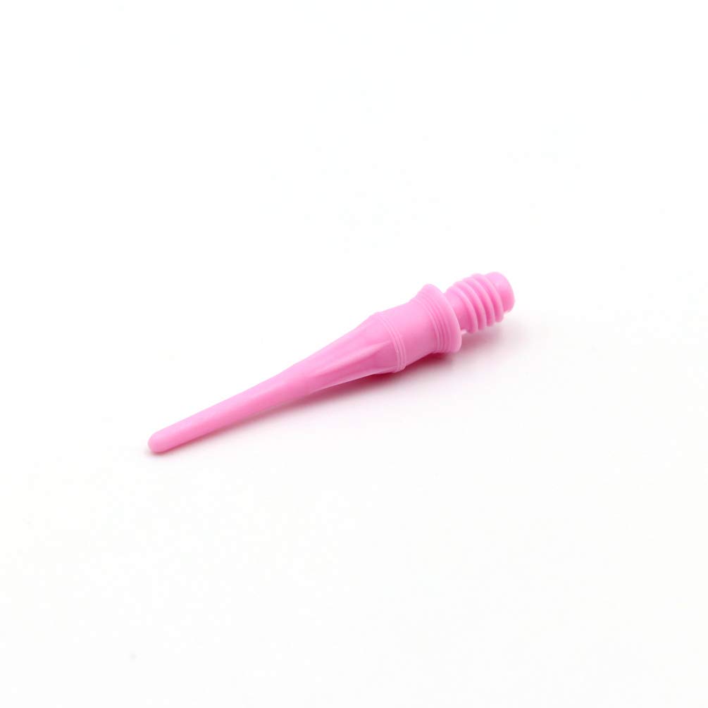 CUESOUL TOUCH-Point Soft Tips Dart Point 2BA Standard Screw Thread, Pack of 80 Pieces, Durable Use(pink)