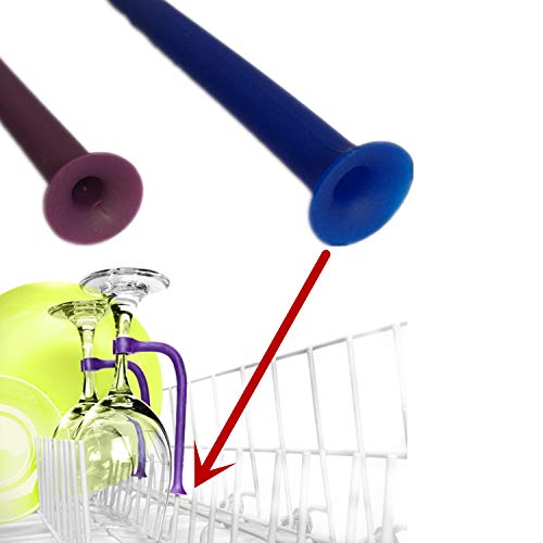 image for 4 Pack Silicone Stemware Saver Flexible Stemware Holder Dishwasher Win