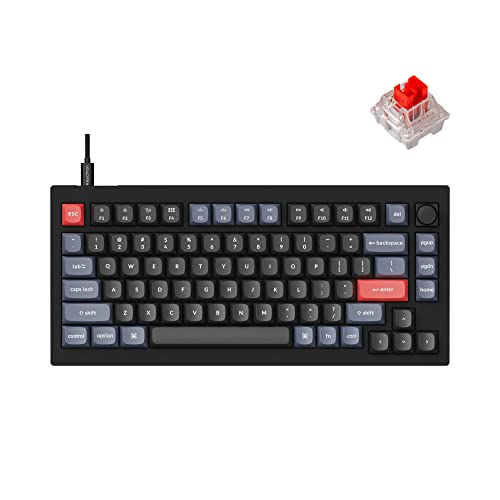 thumbnail image 2 of Keychron V1 75% Layout Custom QMK/VIA Wired Mechanical Keyboard, With Knob Compact RGB Backlight 2 of 9