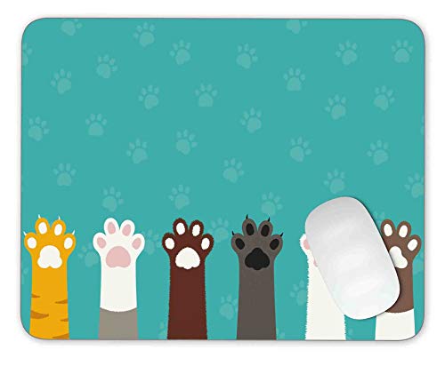 Cat paws Mouse pad Gaming Mouse pad Mousepad Nonslip Rubber Backing