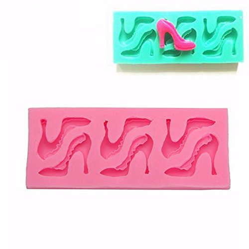 wiwanshop High-heeled Shoes Shape Silicone Mould Chocolate Molds Fondant Cake Decor Tools