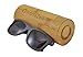 InfuseZen Skateboard Wooden Sunglasses for Men or Women, Wood Sun Glasses in Black with Blue and Red Layers and Black Polarized Lenses, Trendy Wood Frame Sunglasses, Wood Sunglasses Unisex (Black)