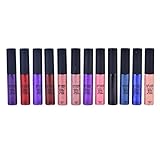 Shouhengda Makeup Waterproof Matte Velvet Liquid Lipstick Long Lasting Lip Gloss 12 Colors Sets