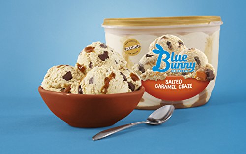 Blue Bunny Frozen Ice Cream, Salted Caramel Craze, 46 Ounces