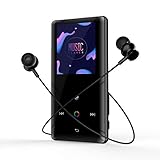 16GB MP3 Player with Bluetooth, Portable Lossless Audio Player Support FM Radio/Recorder, Metal Shell Touch Button Expandable Up to 128GB