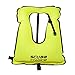 Scuba Choice Adult Neon Yellow Snorkel Vest with Name Box, Neoprene Safety Vest for Adults Over 200lbs, Easy Oral Inflator, High Visibility for Snorkeling & Water Sports, X-Large