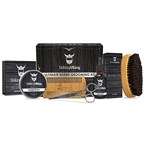 STRIKING VIKING Beard Grooming Care Kit for Men - 100% ...