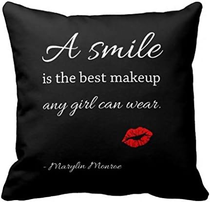 Marylin Monroe Quote Pillow Case 18" * 18"