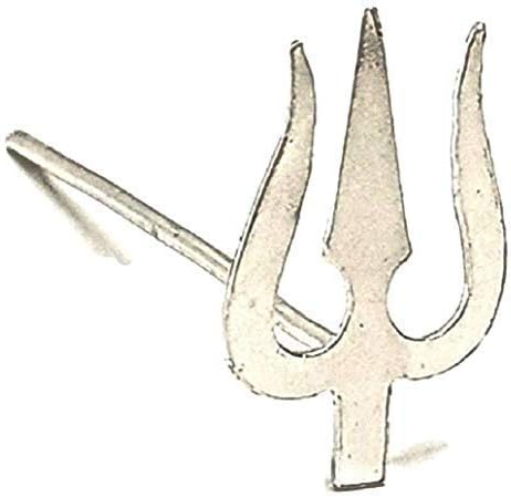 Sterling Silver Long Pronged Speciality Trishul Trident Stud Long 21mm 18g (1mm) Fishtail Prong 925 Silver Specialised