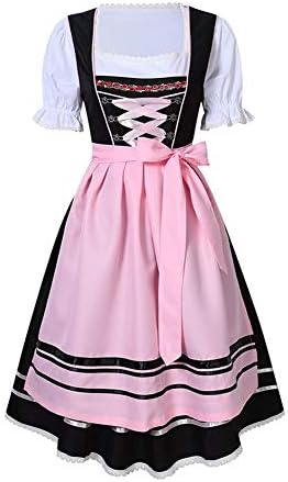 Yiliankeji Costume Ladies German Fancy Dress - Women Oktoberfest Bavarian Dirndl Dresses Aprons Beer Festival Blouse Sexy Traditional Outfits