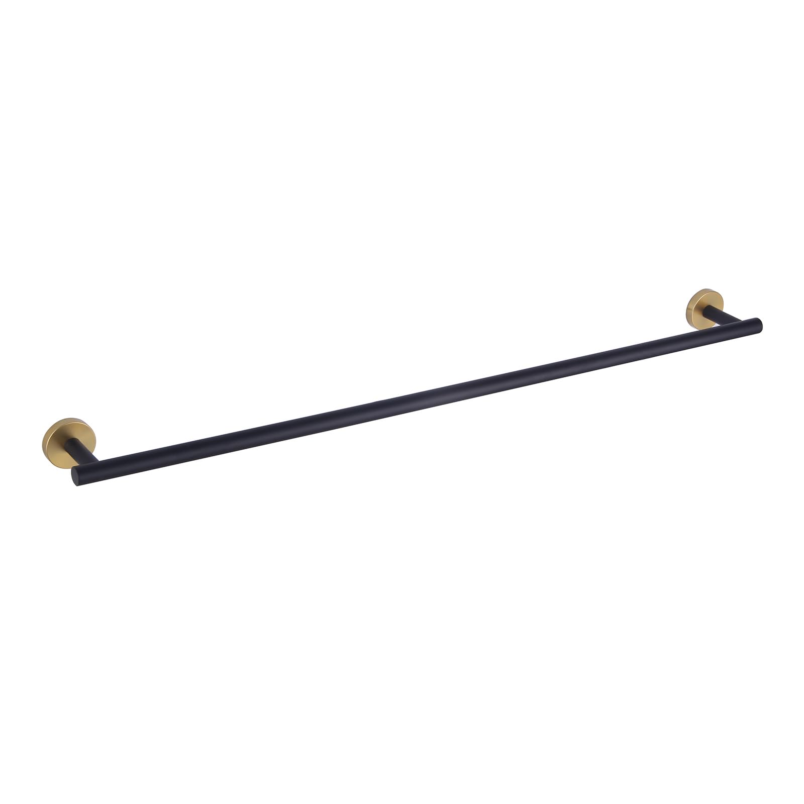Photo 1 of ** MISSING SCREWS*** GERZWY Stainless Steel 33 Inch Towel Bar Black Towel Rack Wall Mounted Towel Rail Towel Rod for Bathroom (Black & Gold) AG1101C85-BD