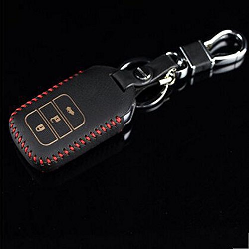 Leather smart car key cover case fob for honda crider accord odys…