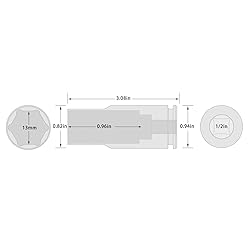 TUZkozs 1/2-Inch Drive 13mm Deep Impact Socket with