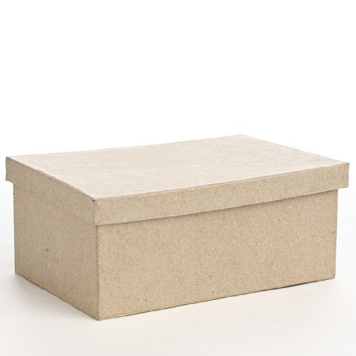 Set of 4 Ready to Decorate Rectangle Paper Mache Boxes