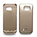 S6 Edge Battery Case,caka [Newest Version] 4200 Mah Backup External Battery Charger Case for Samsung Galaxy S6 Edge Rechargeable Power Bank Case,portable Backup Power Bank Case with Kickstand - (Gold)