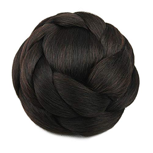 USIX Braided Hair Bun Hair Piece Updo Braided Bun Braided Chignon Hairpiece with Built-in Combs for Women Girls Party Wedding Dancing Hairdos Costume Hair Accessory (2/33)