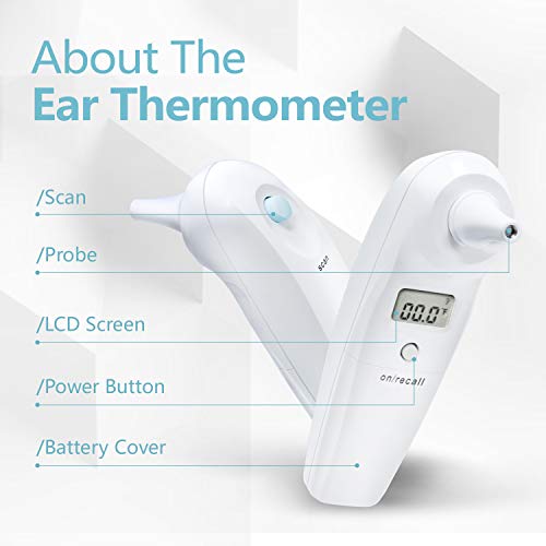 Digital Infrared Ear Thermometer Baby Ear Thermometer with 20 Plastic