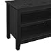Walker Edison Wren Classic 4 Cubby TV Stand for TVs up to 65 Inches with Mount, 58 Inch, Black
