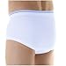 Wearever Incontinence Underwear for Men - Reusable & Washable Men's Bladder Control Briefs with Regular Absorbency - Leak Proof Underwear 150 ml (Pack of 3) (White) (L)
