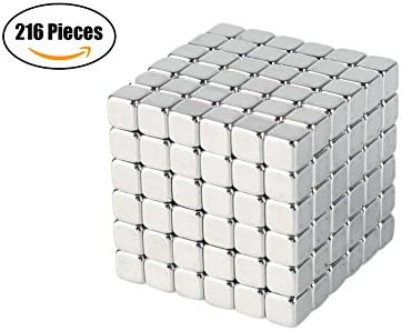 216PCS Fidgeter 3mm Magnetic Cube Puzzle - Magic Metal Square Cube Fidget Toy - Office Desk Stress Relief Toy
