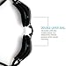 VIENNAGE Kids and Adult Swim Goggles,Classic Anti-Glare Lens - 3 Piece Adjustable Nose Bridge UV Protection, 100% Silicone, Hypoallergenic, Waterproof, Soft, Comfortable. (Black)