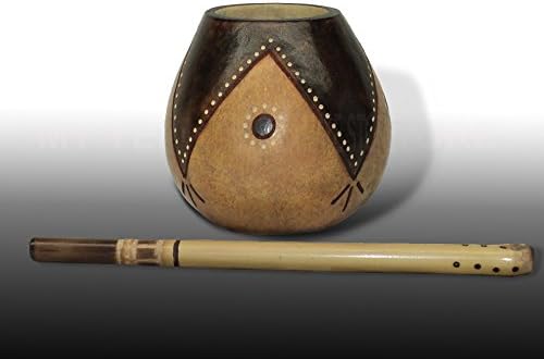 Artisan Yerba Mate Gourd And Bamboo Bombilla