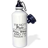 EvaDane - Funny Quotes - Im not pale its called snow white and Im rockin it - 21 oz Sports Water Bottle (wb_173333_1)