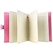 Yerwal Earrings Book, Portable Earrings Ear Studs Organizer Book, Pu Leather Travel Earrings Display Storage Case Holder, Capable to Hold 42 Pairs of Earrings (Pink)