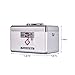 Jssmst Locking Medicine Storage Box - Medication and Prescription Drugs Storage Box, 12 x 7.68 x 7.48 inches, Silver(MC17022)
