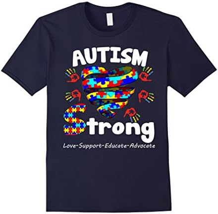 Men's Autism Awareness T shirt 2XL Navy