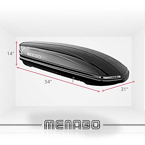 Menabo Mania 320 Liter/11 Cubic Feet Roof Box, Black