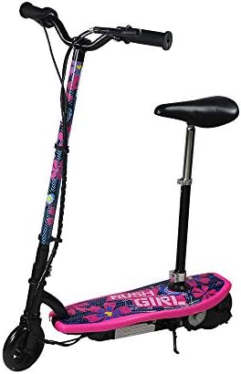 TOYEEKA 120W Kids E Scooter Ride on Folding Electric Bike Children Sports Toy Height Adjustable w/2 12V Rechargeable Battery Powered