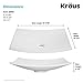 Kraus KSV-3MW Natura Bathroom Sink, Rectangular 19.5 x 15.7 Inch