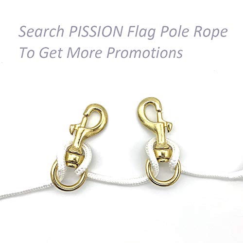 PISSION Flag Clips 4 Pack Heavy Duty Brass Swivel Snaps Hook for Rope