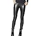 iPretty SEXY Womens Faux Leather Fleece Lined High Waisted Black Leggings Stretchy Pants M
