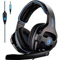 SADES Gaming Headset for Xbox One,PS4, PC Headphones with Microphone LED Light Mic for Nintendo Switch Playstation Computer, (Black)