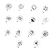 (14 Pieces) Christmas Cookie Stencil Set, Cookie Cutter Embossing Mold,Fondant Cake Decoration Tool for Christmas Cookies/Cupcake
