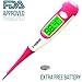 Best 2017 FDA Digital Medical Thermometer, Easy Accurate and Fast 10 Second Read & Monitor Fever Temperature, Flexible Tip,Waterproof for Baby,Kids, Adults, Pets,Oral, Underarm (Pink)