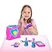 JOYIN Princess Purse Toy Set, Little Girl Purse with Smart Phone, Keys, Credit Cards, Makeup, Pretend Play Purse Set, Dress Up Girl Toys for Kid Toddler Present Birthday Party Favors