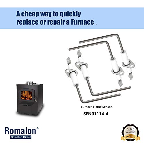 4Pack SEN01114 Furnace Flame Sensor Replacement Part for Trane & American Standard Furnace
