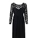 Inkach Maternity Dress | Women Lace Sleeve Long Maxi Dresses Photography Props Pregnancy Maternity Gown (US:4/Label Size:S, Black)