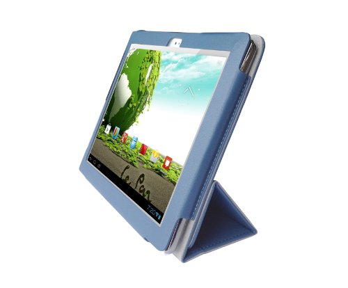iShoppingdeals - for Le Pan II & S Tablet 9.7-Inch PU Leather Folio Case Cover, Blue