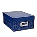 Darice 30032645 Decorative Photo Storage Box, Leaves, Blue