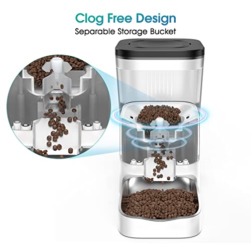 Automatic Cat Feeder, JSK 4L Dog Feeder Pet Food Dispenser ClogFree