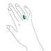 Bling Jewelry Turquoise Oval 925 Sterling Silver Scroll Cocktail Ring
