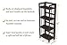 Stony Edge 4-Tier Folding Bookshelf | Espresso Wood Finish | 45x16x11.5 Inches | Book Shelf for Books and Trinkets | No Assembly Required | Foldable & Small Bookshelf for Home and Office