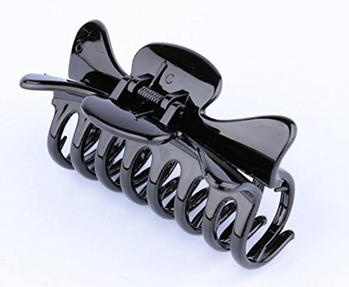 Vicetion 2 Pcs Large Plastic Non-slip Hair Claw Clips Clamp Barrette DIY Accessories Hairpin for for Women/Girls/Lady (Black)